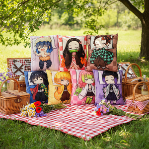 17 Diseños, Nuevo Estilo, Peluche de Anime Japonés, Juguete de Peluche Suave de <span class=keywords><strong>Tanjiro</strong></span>, Nezuko, Zenitsu, con Edredón - Product Image 2