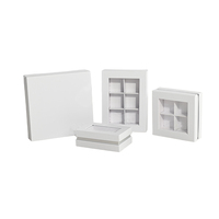 Boîte à chocolat miniature personnalisée biodégradable, design personnalisé, 4 à 6 pièces, emballage de luxe avec boîte transparente en PVC