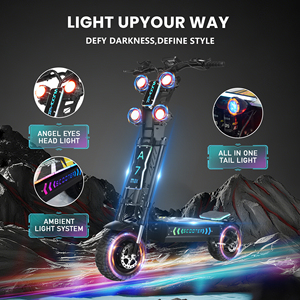 Monopattino Elettrico Pieghevole Win <span class=keywords><strong>Rider</strong></span> 72V 50AH con Doppio Motore, Pneumatici Larghi per Fuoristrada, Batteria 40Ah, Velocità 85-100km/h (65MPH), Disponibile negli USA - Product Image 4