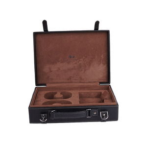Boîte d'emballage de lecteur de musique en bois recouvert de cuir Pu personnalisée de luxe Boîte d'emballage de cadeau en PU en forme de valise pour lecteur de musique - Product Image 4