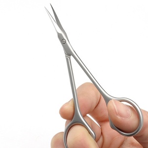 Qianya manicura tijeras cosméticas de mano de acero inoxidable curvado piel muerta recorte ruso removedor de cutículas de uñas belleza Metal - Product Image 3