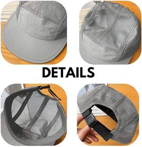 หมวกแก๊ปตาข่าย5แผงระบายอากาศทำจากโพลีเอสเตอร์สำหรับใส่ออกค่ายพิมพ์โลโก้ได้ตามต้องการ - Product Image 5