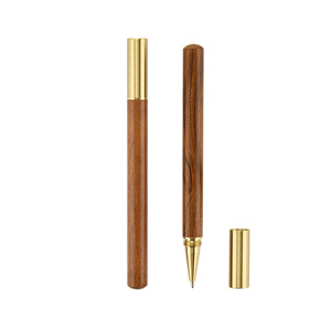 Stylo à bille en bois avec pointe en laiton, gravure de logo personnalisée, cadeau promotionnel d'entreprise - Product Image 4
