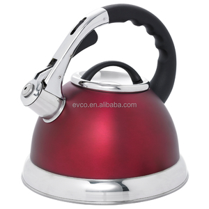 Camille 3.0 Qt. Stainless Steel Whistle Kettle in Cranberry Color - Product Image 2