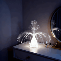 Lampe LED à fibres optiques multicolores moderne, veilleuse à changement de couleur, fonctionnant sur piles, décoration d'intérieur, design floral TikTok pour jardin