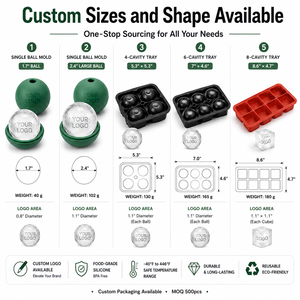 Custom Logo Whiskey Round Silicon <strong>Ice</strong> Ball Mold Silicone <strong>Ice</strong> <strong>Cube</strong> Tray Molds - Product Image 3