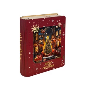 Whale Sky Joincon SQ Model Nouvelle Veilleuse Magique de Noë<span class=keywords><strong>l</strong></span> en Forme de Livre, Scène de Neige Immersive DIY, Décoration de Fête de Noë<span class=keywords><strong>l</strong></span> - Product Image 5