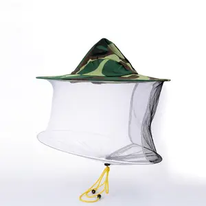 Cheap Price Camo Style Beekeeping Hat Head Face Protection Veil Mask Hat Bee Insect Prevention Hat