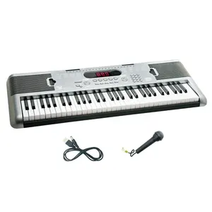 61 מפתחות רב תפקודי אלקטרוני איבר צעצוע מקלדת פסנתר כלי נגינה צעצוע מוסיקה למתחילים עם LCD תצוגה דיגיטלית