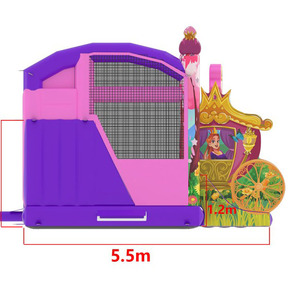 Castello Gonfiabile Rosa a Forma di Carrozza per Principesse, Combo Gonfiabile di Grado Commerciale per Bambine - Product Image 4