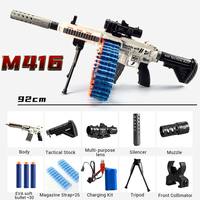 Pistola de Juguete Eléctrica Creativa M416 para Niños, Largo Alcance, Balas de Espuma y ABS, Nuevo Material Plástico para Niños
