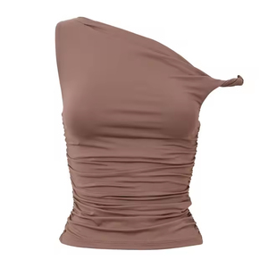 Haut torsadé froncé Khaki Luxe <span class=keywords><strong>Bree</strong></span> - Product Image 1