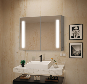 Espejo de baño Led montado en la pared redondo moderno multifuncional con alta calidad - Product Image 3