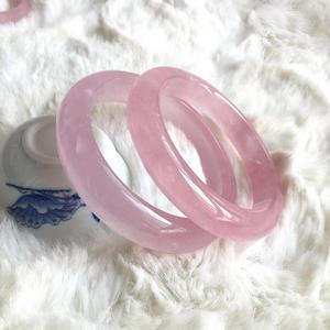 DIY Fine FashionJeweley Pierre Naturelle 54mm-62mm Ice <span class=keywords><strong>Madagascar</strong></span> Rose Quartz Bracelet & bracelet pour Femmes - Product Image 6