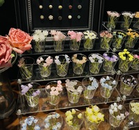 Mini bouquet de fleurs fait main, breloque de sac pour événements créatifs, cadeaux de Noël et du Nouvel An, accessoires souvenirs, vente en gros pour boutiques