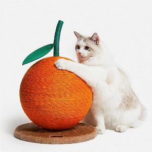 Nuevo diseño: Rascador para gatos con bola naranja, poste rascador para mascotas con cuerda de sisal, poste rascador para gatos con diseño de cereza para gatos y gatitos. - Product Image 3