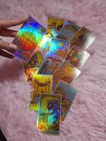 Ensemble d'Oracle Holographique Scintillant Personnalisable avec Boîte en Papier Holo Foil et Couverture de Guide pour Jeux de Société et Fêtes