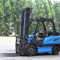 Chariot élévateur contrepoids 3 tonnes d'origine usine, sur mesure, avec batterie au plomb pour la logistique