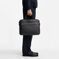 Porte-documents en PU fin personnalisé pour homme, sac à main pour ordinateur portable, sac de messager pour homme, sacoche de bureau