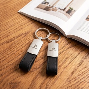 Leather Key Chain Keyring Custom Manufacturer Handmade Logo PU Custom Leather Keychain