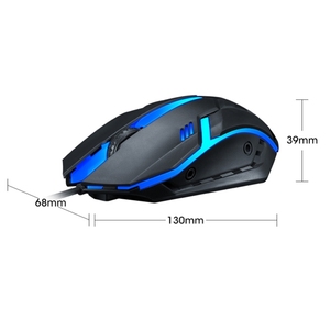 Souris filaire de jeu rétroéclairée 7 couleurs, Interface USB T-WOLF <span class=keywords><strong>V1</strong></span>, 3 boutons, 1200 DPI, offre spéciale, 2 pièces - Product Image 3