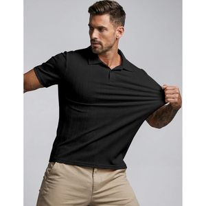 Foxa เสื้อโปโลถักแขนสั้นผู้ชาย, เสื้อกอล์ฟแขนสั้นระบายอากาศ - Product Image 5