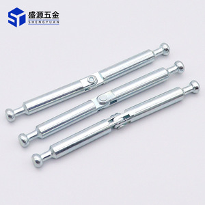 Shengyuan Furniture Hinge 6x84mm Double Folding Rod Surface Mount Iron Connector for Furniture Assembly - Product Image 2