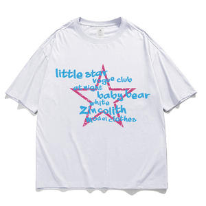 Camiseta de Moda Urbana con Estampado de Letras, Manga Corta, Estilo Informal para Hombre, Tejida, 100% Algodón, Estilo Hip-hop - Product Image 6