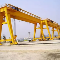 Grue portique industrielle électrique extérieure à double poutre de 5 m de portée, capacité de 20 tonnes, hauteur de levage de 10 m, moteur Oulange