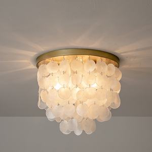 Luz de techo moderna, Concha decorativa, luces montadas en el techo, lámpara de techo de dormitorio dorado para sala de estar de hotel en casa - Product Image 2