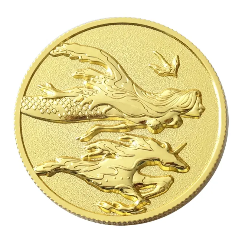 Maotong Custom high quality 24K gold plating commemorative coin embossment challenge antique coin with your logo