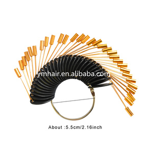 Bagues porte-échantillons <span class=keywords><strong>de</strong></span> couleur <span class=keywords><strong>de</strong></span> cheveux en métal avec logo personnalisé, or et argent, outils capillaires pour coiffeurs et barbiers, usage en salon - Product Image 5