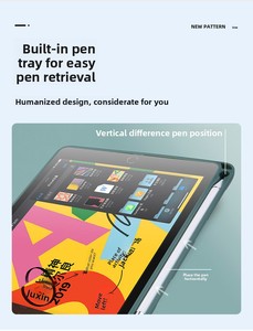 Étui pour tablette en cuir PU pliable à trois volets avec emplacement pour stylo, étui pour <span class=keywords><strong>iPad</strong></span> Pro 13 2024, <span class=keywords><strong>pochette</strong></span> rabattable, mise en veille/réveil automatique, moule privé - Product Image 5