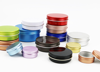 Pot en aluminium avec couvercle à vis, boîte ronde en étain de qualité alimentaire, boîte à sucre, sel, nourriture pour animaux de compagnie