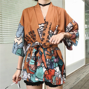 Harajuku Kawaii camisa <span class=keywords><strong>japonesa</strong></span> Streetwear traje <span class=keywords><strong>Kimono</strong></span> Cardigan mujer Yukata Japón estilo <span class=keywords><strong>blusa</strong></span> - Product Image 5