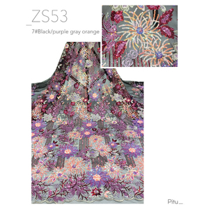 Aso ebi-vestido de novia nigeriano personalizado, tela de encaje con lentejuelas, disponible, novedad de 2021 - Product Image 5