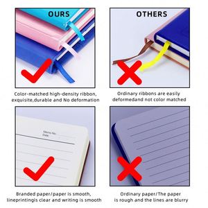 Agenda en cuir PU relié à la main A5, pages lignées de haute qualité, personnalisable avec logo imprimé - Product Image 4