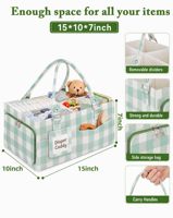 Organisateur de couches pour bébé en feutre pour couches et essentiels pour nouveau-nés 15 x 10 x 7 pouces Sac à couches avec séparateurs amovibles