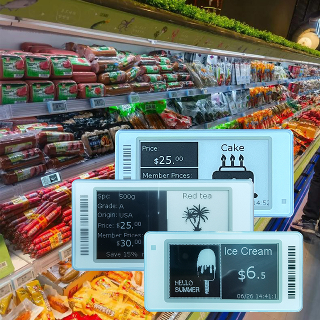 2.13" 2.66" 2.9" Esl System Demo Kit 2 Color Low-Temperature Freezing E-Ink Price Tag Electronic Shelf Label For Supermarket