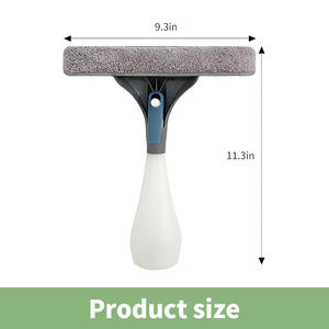 Lame de nettoyage de fenêtre en <span class=keywords><strong>microfibre</strong></span> avec manche en PP, raclette multifonction 24x21cm pour le nettoyage du verre - Product Image 2