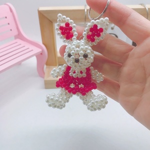 Porte-clés personnalisable en forme d'ours mignon pour voiture, décoration de sac pour filles, cadeau promotionnel, porte-clés lapin mignon pour femmes, breloque de sac à main - Product Image 6