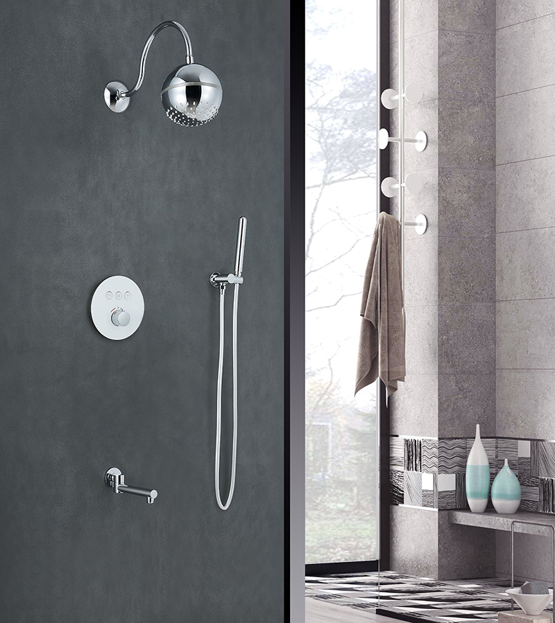 Soffione Doccia LED Con Termometro Colori | 3 Modalità Doccia: Pioggia E Massaggio | Materiale ABS | Autoalimentato Ad Acqua