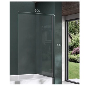 Mampara de Ducha Plegable sin Marco, Pantalla para <span class=keywords><strong>Bañera</strong></span> sin Manijas, en Vidrio Templado de 6mm/8mm, para Hotel, Villa - Product Image 5