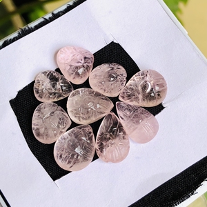 Lote de piedras preciosas de pera tallada de morganita Rosa Natural para fabricación de joyas, tamaño calibrado, piedra tallada y pulida a mano, venta al por mayor - Product Image 3