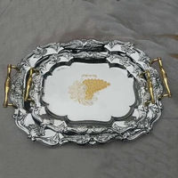 En stock, plateau rond épais de style nordique, plateau de buffet pour hôtel, restaurant occidental, plateau à pâtisserie, plateau de rangement pour tasses à thé