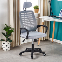 Chaise de bureau exécutive moderne, design ergonomique en maille pivotante pour la maison, l'ordinateur et le jeu, en tissu et mousse