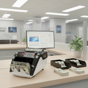 Professional Business Grade LED <strong>Currency</strong> Counting Machine 900 Pcs/Min Speed 300 Pcs Hopper Auto <strong>Currency</strong> Recognition Magnetic - Product Image 4