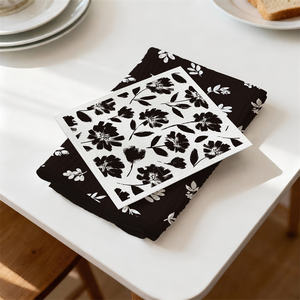 Ensemble de torchons suédois en coton de cellulose naturel, lavables et réutilisables, avec motif floral et fruitier personnalisé - Product Image 4