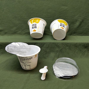 Ensemble de contenants jetables pour salade, <span class=keywords><strong>yaourt</strong></span> et crème glacée, en plastique à <span class=keywords><strong>2</strong></span> couches, 97 mm, 250 g, impression IML personnalisée, <span class=keywords><strong>avec</strong></span> joint - Product Image 6