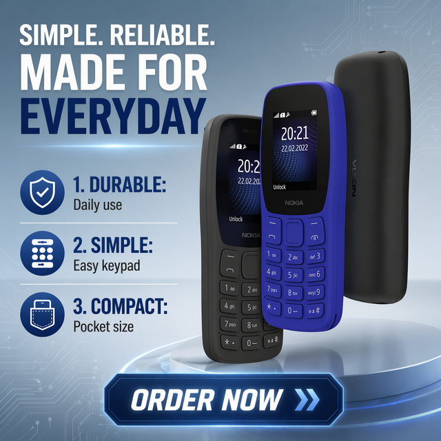 Good Quality Mobile Phone for 105 (2022) Dual SIM 800mAh Battery Long Standby Keypad Phone Low Price